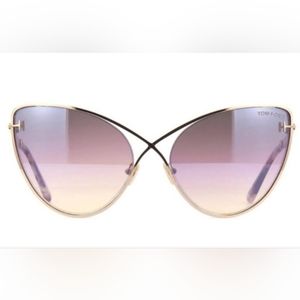 *SOLD* TOM FORD Leila 0786 Gold Pink Yellow Gradient Mirror  Women's Sunglasses
